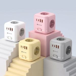 멜리언스 큐브 멀티탭 4구 USB 콘센트 고용량 4000W PD 30W 고속충전 오토퓨즈