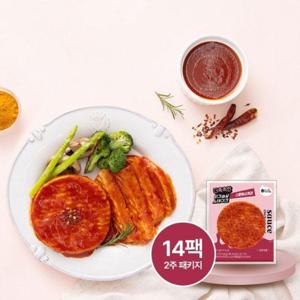 [햇살닭] 더 촉촉한 닭가슴살 스테이크(스파이시커리) 100g×14팩