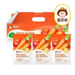 HACCP 홍주부 국내산 제주 당근주스 100ml 60포(30포*2박스)
