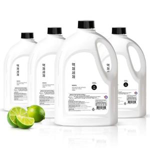 [바른세탁소] 액체세제 라임향 2.5L 4개 / 대용량 세탁세제