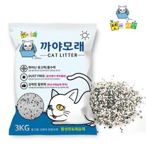 반려동물용품 까야 먼지없는 고양이모래 벤토나이트 활성탄 블루6kg 애완용품