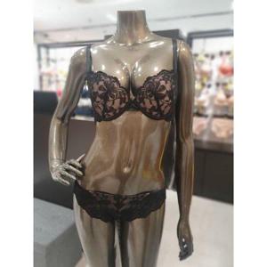갤러리아_투톤블랙 풀커버리지 볼륨브라,팬티세트(A~D컵)WBWB3I21T,WBWPT3I21T