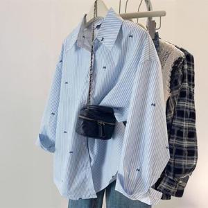 [키첼] 첼르 스트라이프 리본 셔츠