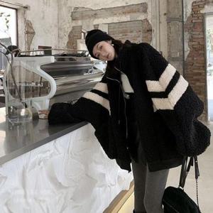 [HYIK0REX_4B]여성겨울점퍼 2컬러 하프넥 뽀글이 후리스