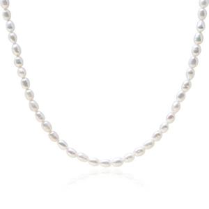 [골드모아] 14K  쌀알 담수진주 목걸이 4mm