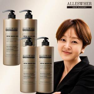[알레스버][탈모기능성] 알레스버 독일 맥주효모 샴푸 1kg 4통_9291508
