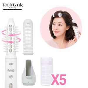 [30%시크릿쿠폰] 퀸스IN태양 자동회전 에어브러쉬 스타일러 드라이기 헤어롤5개세트 볼륨고데기 뽕 뿌리볼륨