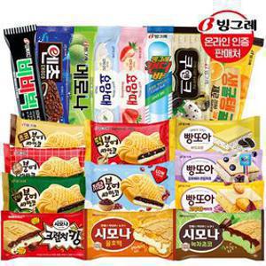 [딜크릿] 빙그레 붕어싸만코/빵또아/시모나 20개+아이스크림 바 20개