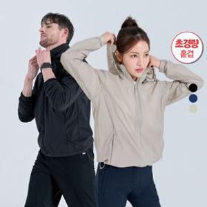 남여공용 초경량 홑겹 프리미엄 고프코어 주머니 패커블 후드 바람막이 3COLOR
