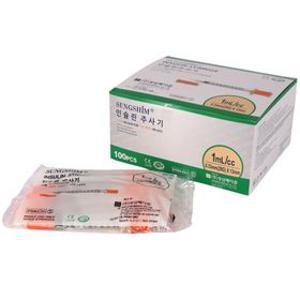 성심 인슐린 주사기 1CC 29G 13mm 100개입 멸균/당뇨