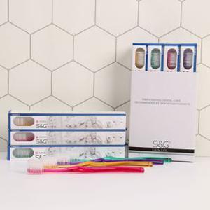 [S&G dental] 국산 치과칫솔 성인 이중모 일반 12개입 (색상혼합)