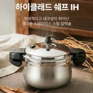 /인덕션사용가능/풍년 하이클래드 쉐프 IH 압력밥솥 통3중 5단계 안전장치 10인용 6.0L