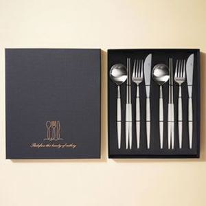 보겐 에펠 커트러리 수저세트 8P 샤틴(화이트) 2인 선물세트