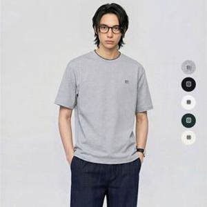 남성 레귤러핏 아이스쿨 소로나 자수와펜 이중넥 반팔티 EPG2TR1701
