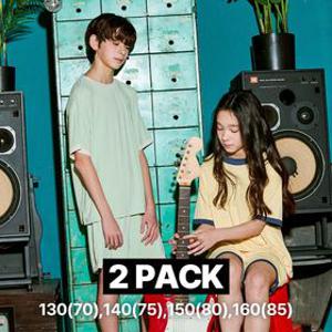마밤 MSMV 2PACK 알뜰팩 접촉냉감 박스로고 아동 주니어 잠옷 실내복 링거 5부 내의 세트