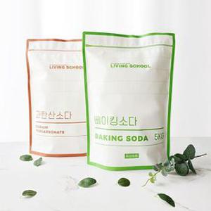 [리빙스쿨] 대용량 천연세제 베이킹소다/과탄산소다 리필형 5kg 선택형