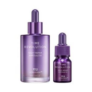 [딜크릿] [미샤] 타임레볼루션나이트리페어앰플5X기획세트_70ml+10ml(사용기한 : 27년 7월15일까지)