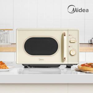 레트로 디자인 다이얼 플랫 전자레인지 20L 베이지 MMO20C2F1-MMPBWH