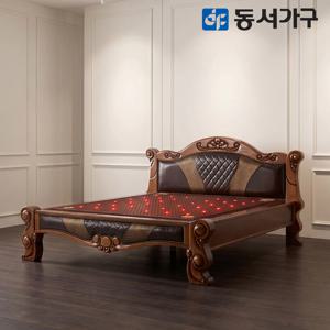소나무원목 가죽 명품 천년학세라믹 퀸 Q 침대