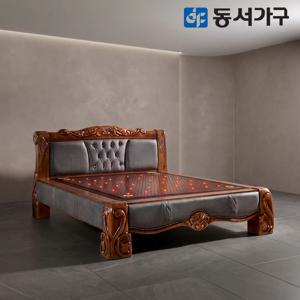 명가 고급 미송원목 가죽 명품 세라믹 퀸 Q 침대