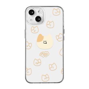 냥이 표정 모음 패턴 투명 TPU 아이폰 갤럭시 핸드폰 케이스