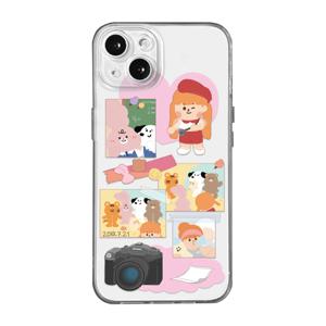 귀욤 캐릭터 야외 촬영 투명 TPU 풀커버 아이폰 갤럭시 폰케이스