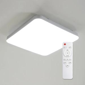 LED 방등 거실등 LED 전등 교체 60W 리모컨 사각방등 밝기조절 플리커프리