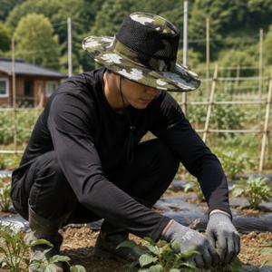 [1+1+1]밀리터리 정글모자 카키색 / 그늘막 낚시 메쉬 등산 자외선차단모자