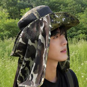 [1+1+1]밀리터리 NEW 정글모자 넥망사형 색상랜덤 /