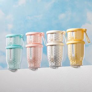 후르츠팟 과일 샐러드 도시락 용기 밀프렙 400ml+750ml 2종세트