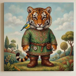 액운을 막아주는 그림 귀여운 아기 호랑이 그림 액자 거실 인테리어 포스터 동물
