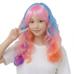 파티롱웨이브가발(네온머메이드)