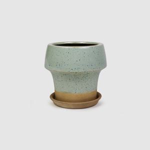 엔틱 토분 블루 도트 화분 받침 세트 중 Y926-2