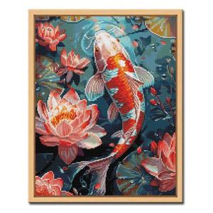 DIY 보석십자수 액자형 인물&동물 43x54cm D492_비단잉어