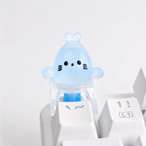 키캡 야광 아기 물범 고개쏙 투명 기계식 키보드 꾸미기