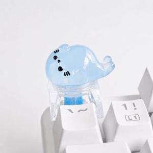 키캡 야광 아기 물범 뒤로쿵 투명 기계식 키보드 꾸미기