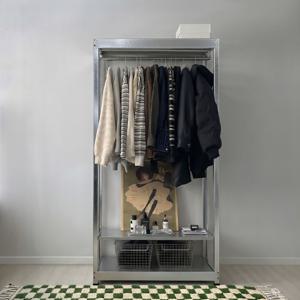 누들랙 행거 3단 1봉 스탠드 옷걸이 조립식 옷장 드레스룸 행거 (DIY 조립)