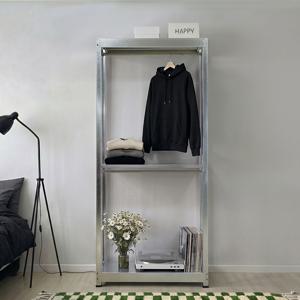 누들랙 행거 3단 2봉 조립식 옷장 드레스룸 행거 스탠드 옷걸이 (DIY 조립)