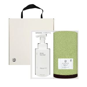 에센셜 프리미엄 뱀부타월 200g 1매 + 생활공작소 핸드워시500ml 선물세트 답례품