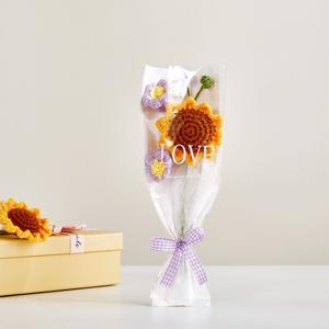 굿럭 니트오브제 해바라기 꽃다발