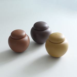 둥근단지 차통 자사 도자기 찻잎 보관 차향 유지 찻집 티카페 다예사 다구
