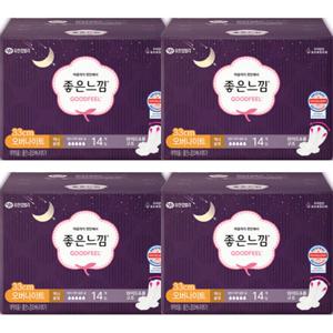 좋은느낌 오버나이트 오리지날 33cm 슬림 14개입 x4팩