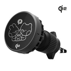 라인프렌즈 미니니 EZ Cool Qi2 맥세이프 차량용 무선 충전기  (799751)