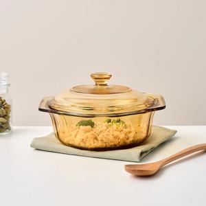 내열유리 전자레인지 찜기 1L 옐로