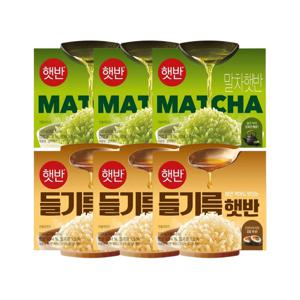 햇반 말차햇반 150g x3개+들기름햇반 200g x3개