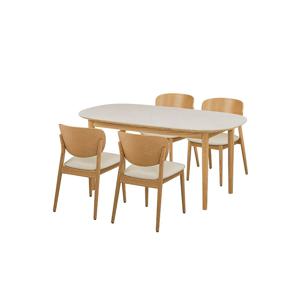 뉴카르네 세라믹식탁 4인세트 160cm 내추럴_체어 4EA (옵션 택1)