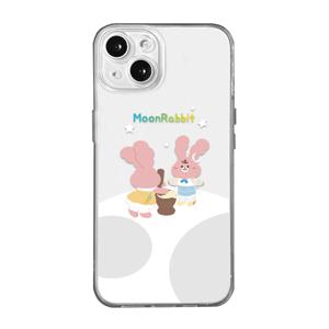 스마일 문 래빗 투명 TPU 풀커버 아이폰 갤럭시 폰케이스