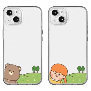 창밖 감성 프렌즈 투명 TPU 풀커버 아이폰 갤럭시 폰케이스