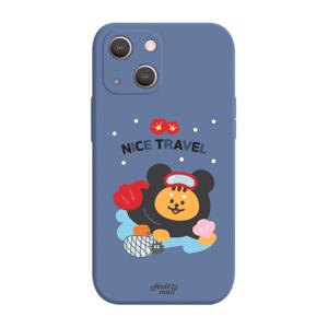 나이스 해녀감성 호야 퍼플블루 젤리 실리콘 풀커버 폰케이스