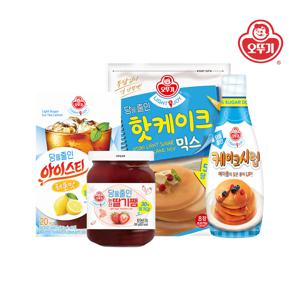 LIGHT&JOY 4종(핫케이크믹스+케이크시럽+논산딸기쨈+아이스티 레몬맛20T)